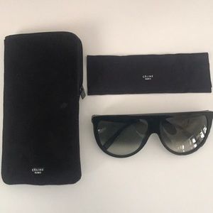 NEW!! CELINE Black flat top sunglasses!